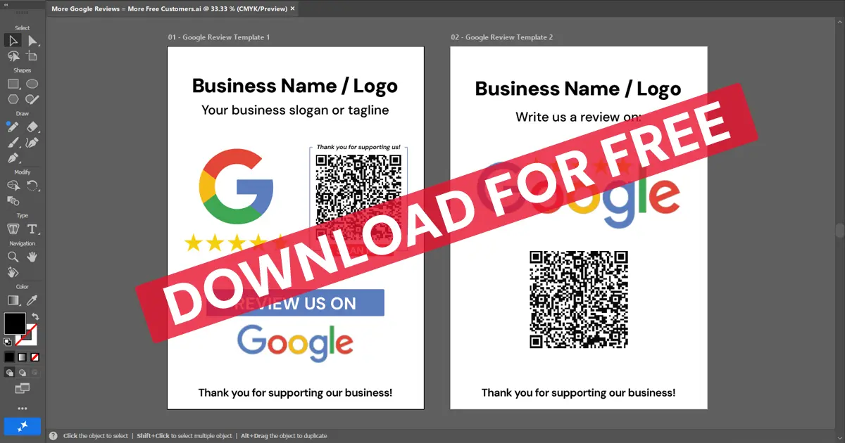 Free Google Review QR Code Template