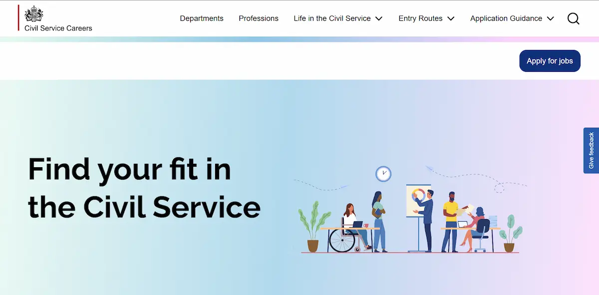 UK Civil Service Careers — UK government career portal running WordPress