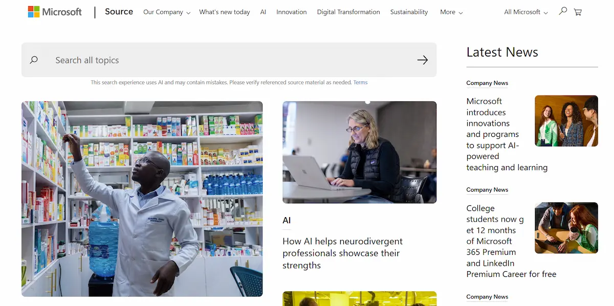 Microsoft News Centre — Microsoft News Centre enterprise WordPress website