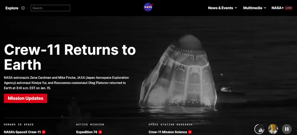 NASA — NASA's enterprise website powered by WordPress