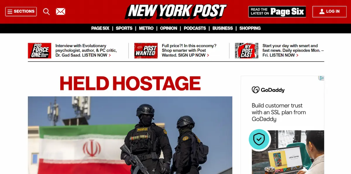 New York Post — New York Post media website running WordPress